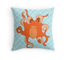 orange octopus pillow