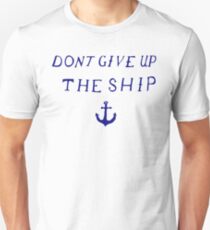 Don't Give Up the Ship- Navy Unisex T-Shirt