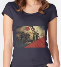 Liberty Leading the People Modernized Women's Fitted Scoop T-Shirt
