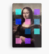 Mona Lisa Modernized Metal Print