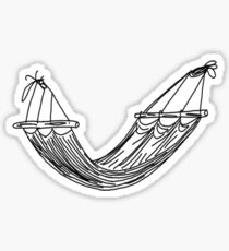 comfy hammock line drawing Sticker