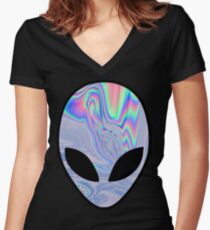 Himmlisch Tailliertes T-Shirt mit V-Ausschnitt