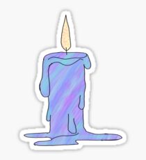 purple melting candle Sticker