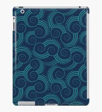 Navy and Teal Ocean Swirls iPad Case/Skin