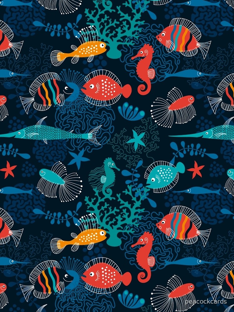 Tropical Fish Under the Sea by peacockcards
