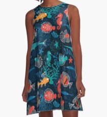 Tropische Fische unter dem Meer A-Linien Kleid