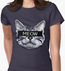 Censor Cat Women's Fitted T-Shirt