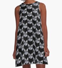 Zensor Katze A-Linien Kleid