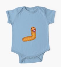 Ein flockiger kleiner Wurm Baby Body Kurzarm