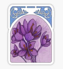 Art nouveau. Saffron. Sticker