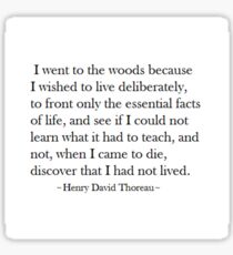 Thoreau "On Walden Pond" Sticker