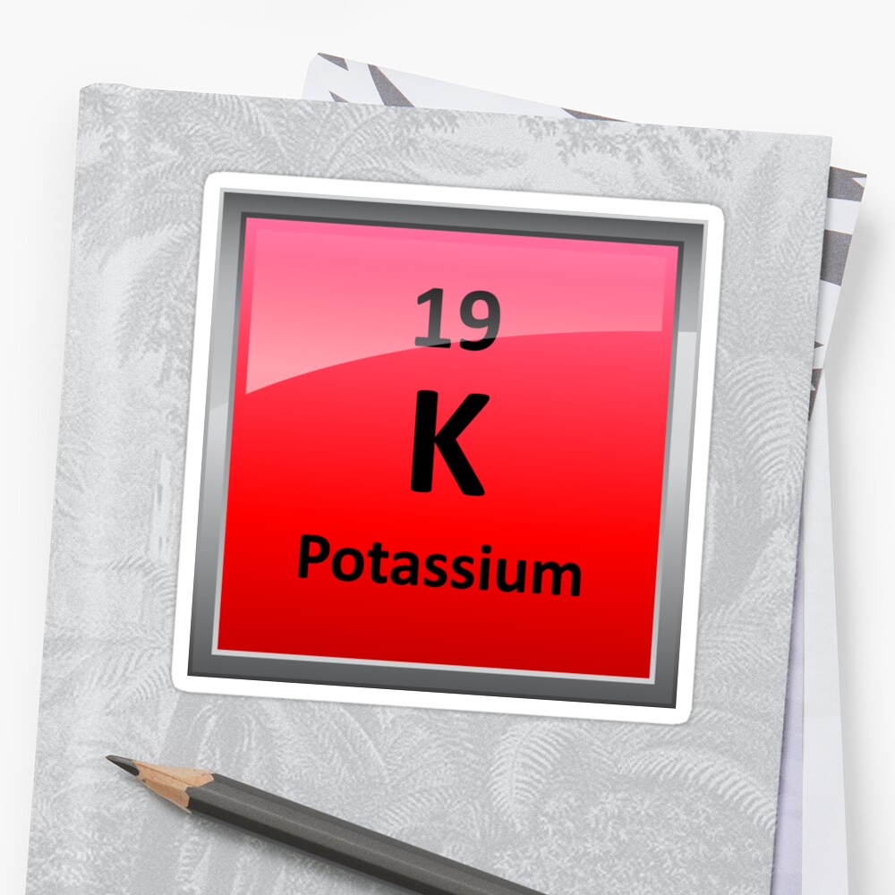 Potassium K Periodic Table Element Symbol Sticker By Sciencenotes Redbubble 6774