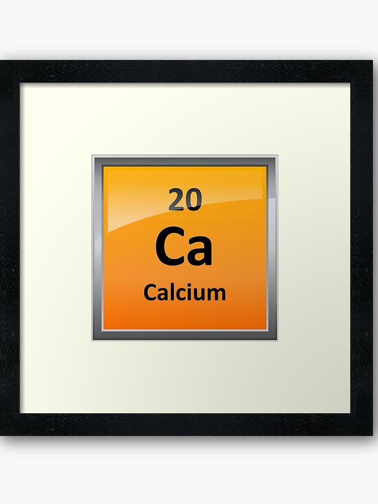 Table Calcium Art Print | Element - Periodic Framed Symbol