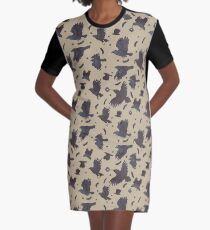 Flight of Ravens Graphic T-Shirt Dress