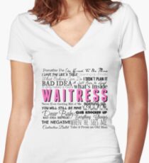 Waitress Original Cast Recording Women's Fitted V-Neck T-Shirt