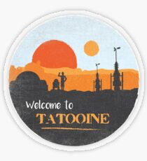 Pegatina transparente Bienvenido a Tatooine