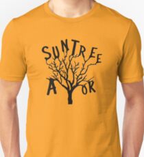 Camiseta ajustada SUN TREE A-OK (Diseño de ventilador de rol crítico)