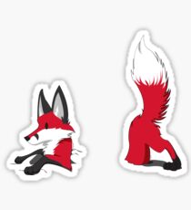Stuck "Red" Fox Sticker
