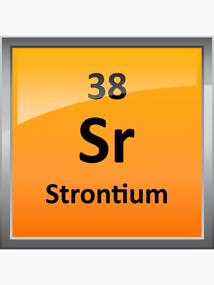 "Strontium Element Symbol Periodic Table" Sticker by sciencenotes