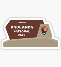 Badlands National Park Sign, South Dakota, USA Sticker