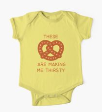 These pretzels are make me thirsty Short Sleeve Baby One-Piece