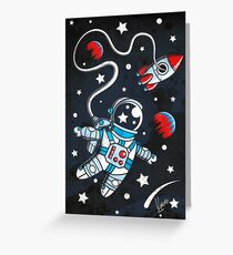Space Walk Greeting Card