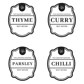 Herb + Spice Bundle (60 labels) - Style 7 Black – The Label Place