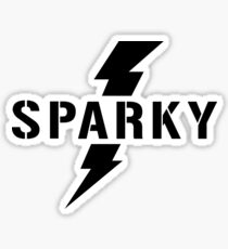 Sparky Electrician lightening bolt Sticker