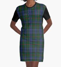 01047 Colquhoun Clan/Family Tartan Graphic T-Shirt Dress