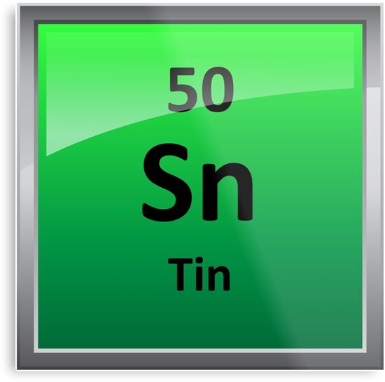 "Tin Periodic Table Element Symbol" Metal Print by sciencenotes | Redbubble