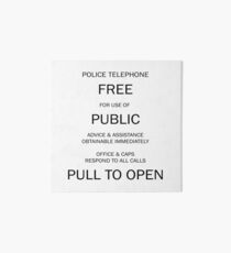 Police box notice Art Board