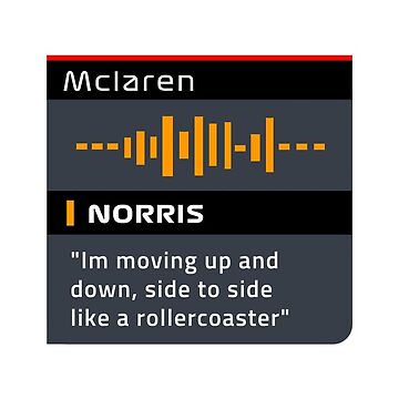 Lando Norris F1 Radio Rollercoaster Magnet