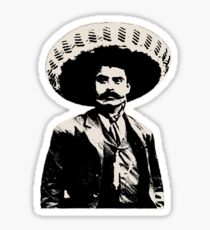 Emiliano Zapata - bichrome black / creme-white Sticker