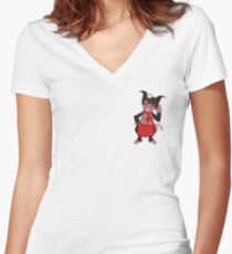 Teruterupig Women's Fitted V-Neck T-Shirt