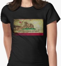 New california republic grunge Women's Fitted T-Shirt