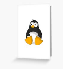 Penguin cartoon drawing Greeting Card
