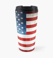 Grunge American flag Travel Mug