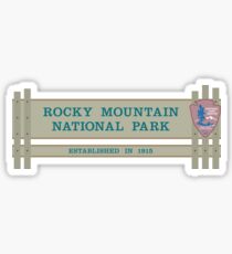 Rocky Mountain National Park Sign, Colorado, USA Sticker
