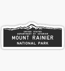 Mount Rainier National Park Sign, Washington, USA Sticker