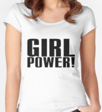 Girl Power (Black) Women's Fitted Scoop T-Shirt