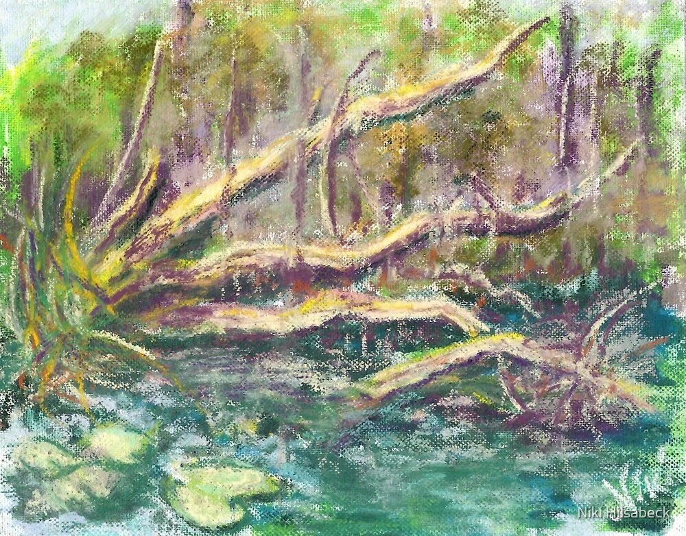 Swamp Tree (pastel) by Niki Hilsabeck