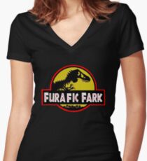Furafic Fark Women's Fitted V-Neck T-Shirt