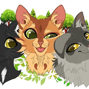 Ravenpaw, Firepaw & Greypaw (Warrior Cats) Sticker by MoonDaneka