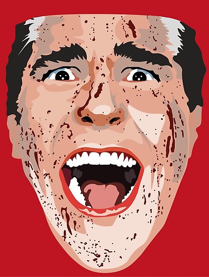Download "American Psycho Vector Portrait - Red" Poster by ...
