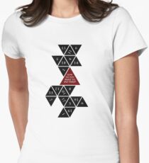 Flattened D20 - Dungeons and Dragons - Critical Role Fan Design Women's Fitted T-Shirt