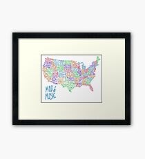 Map of Music Framed Print