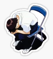 It all comes tumbling down (Shinji Ikari) Sticker