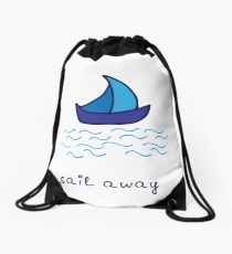 Sail away Drawstring Bag