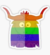 Love U Tees Funny Rainbow Animals Yak LGBT Pride Week Swag, Unique Rainbow Gifts Sticker
