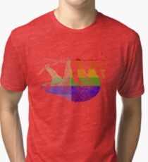Love U Tees Funny Rainbow Animals Sloth LGBT Pride Week Swag, Unique Rainbow Gifts Tri-blend T-Shirt